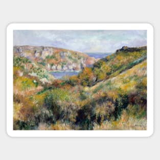 Hills around the Bay of Moulin Huet, Guernsey by Auguste Renoir Magnet